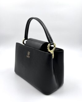 Дамска чанта от естествена кожа в черно 103