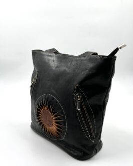 Дамска чанта от естествена кожа Мароканско слънце