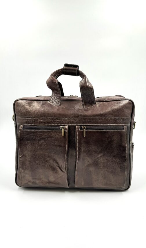голяма бизнес чанта в кафяво естествена кожа мъжка чанта за лаптоп чанта за документи бизнесмен