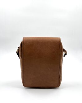 Мъжка чанта през рамо от естествена кожа в кафяво