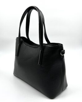 Дамска чанта от естествена кожа в черно 106