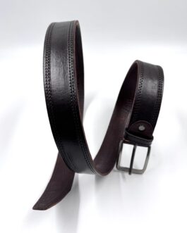 Марокански колан от естествена кожа в тъмнокафяв цвят