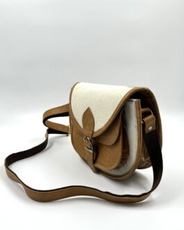 Дамска чанта през рамо от естествена кожа с косъм 0301