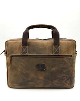 Бизнес чанта от естествена Хънтър кожа в кафяво 2079