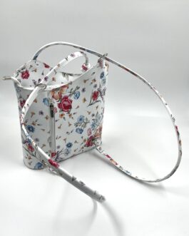 Дамска чанта- раница от естествена кожа на цветя