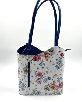 Дамска чанта- раница от естествена кожа на цветя