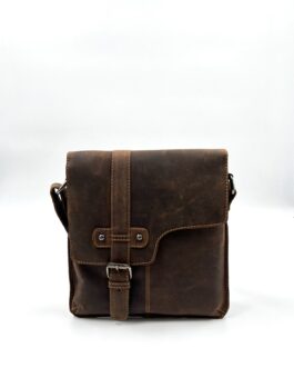Мъжка чанта през рамо от естествена Хънтър кожа 0463