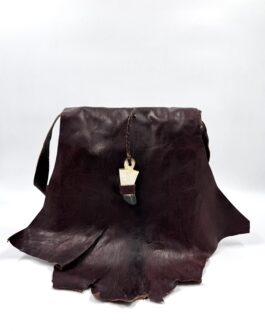 Мароканска чанта през рамо листо и рог в тъмнокафяво 0745-2