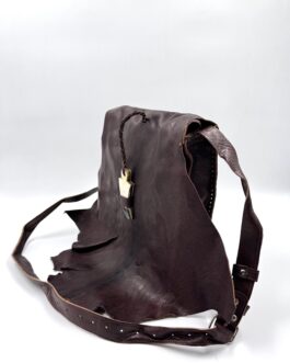 Мароканска чанта през рамо листо и рог в тъмнокафяво 0745-2