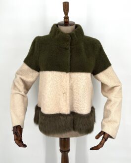 Късо двулицево дамско палто от Астраган 04