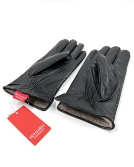 Мъжки ръкавици от естествена агнешка кожа в черно 2