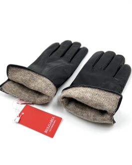 Мъжки ръкавици от естествена агнешка кожа в черно 2