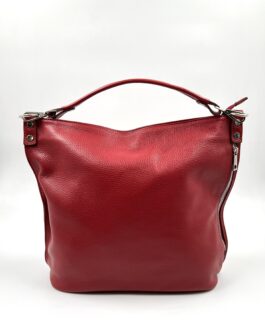 Дамска чанта от естествена кожа в червено 3315