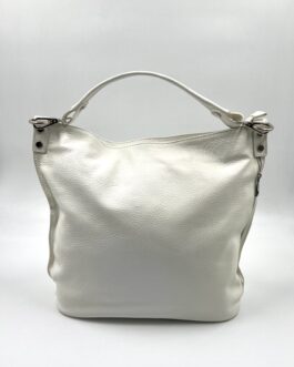 Дамска чанта от естествена кожа в бяло 3315