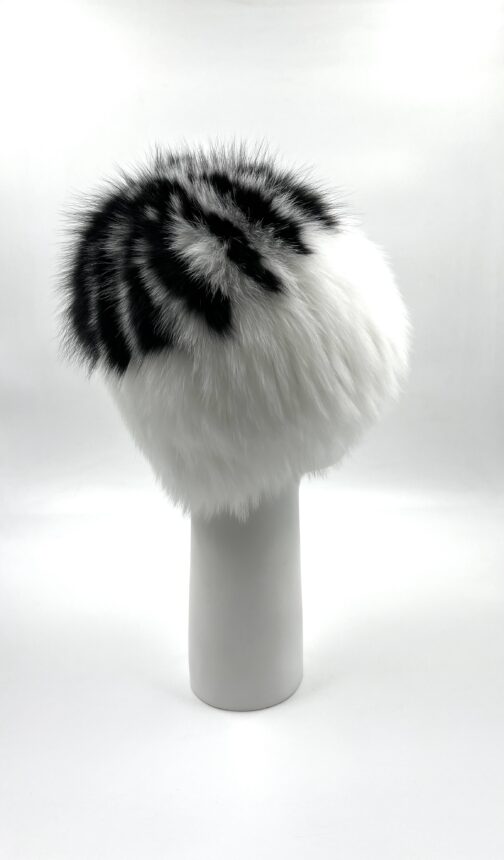 бяла шапка от естествен косъм лисица лукс шапки от естествена кожа с косъм габрово