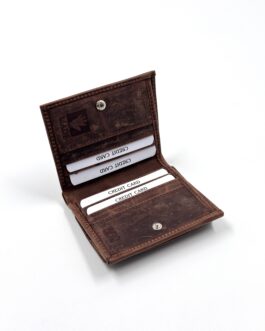 Мъжки портфейл от естествена кожа Хънтър в кафяво 310