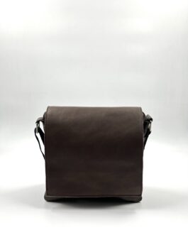 Мъжка чанта през рамо от естествена кожа в тъмнокафяв цвят 544