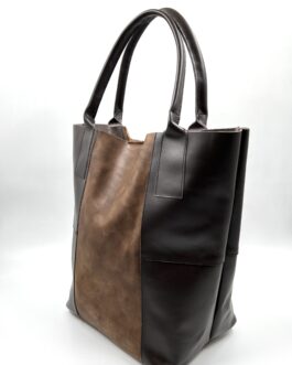 Дамска чанта тип торба от естествена кожа 044