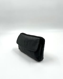 Чанта за колан от естествена кожа в черно 604