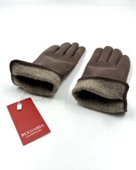 Дамски ръкавици от естествена агнешка кожа в цвят шоколад