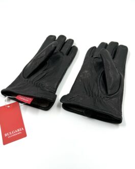 Мъжки ръкавици от естествена еленска кожа в черен цвят 3