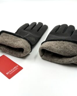 Мъжки ръкавици от естествена еленска кожа в черен цвят 3