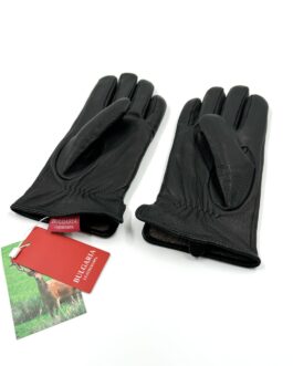Мъжки ръкавици от естествена еленска кожа в черен цвят 2