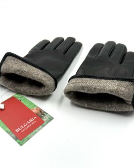 Мъжки ръкавици от естествена еленска кожа в черен цвят 2