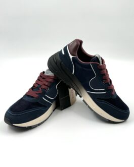 Мъжки спортни обувки от естествена кожа в синьо 1313
