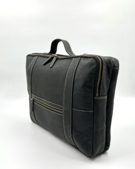 Бизнес чанта- раница от естествена Хънтър кожа в черно 0462