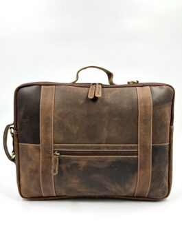 Бизнес чанта- раница от естествена Хънтър кожа в кафяво 0462