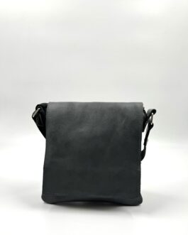 Мъжка чанта през рамо от естествена кожа в сив цвят 544