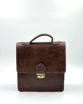 Мъжка винтидж чанта от естествена кожа в тъмнокафяво 309-1