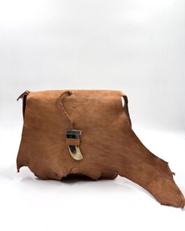 Мароканска чанта през рамо листо и рог натурал 0743