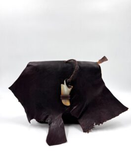 Мароканска чанта през рамо листо и рог в тъмнокафяво 0743-1