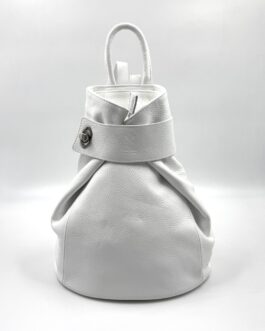 Дамска раница от естествена кожа в бяло1630