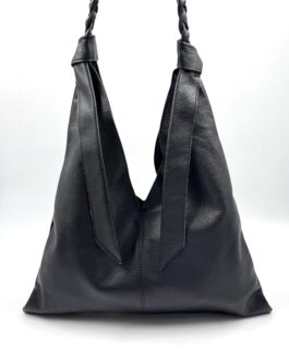 Дамска торба от естествена кожа в черно 7557