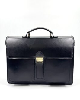 Унисекс голяма бизнес чанта от естествена кожа в черно 70478