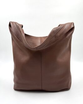 Дамска торба от естествена кожа в кафяво 3399