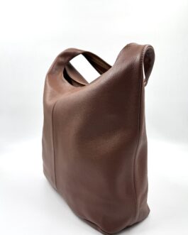 Дамска торба от естествена кожа в кафяво 3399