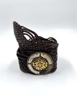 Марокански ръчно плетен колан от естествена кожа 21