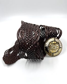 Марокански ръчно плетен колан от естествена кожа 21