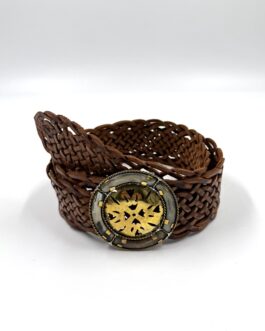 Марокански ръчно плетен колан от естествена кожа 28