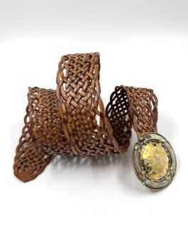 Марокански ръчно плетен колан от естествена кожа 28