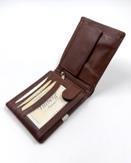 Мъжки портфейл от естествена кожа в кафяво 510-1