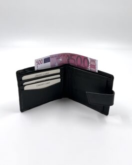 Мъжки портфейл от естествена кожа в тъмнозелено 7402