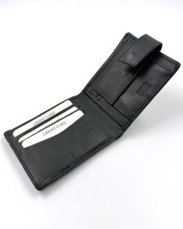 Мъжки портфейл от естествена кожа в тъмнозелено 7402