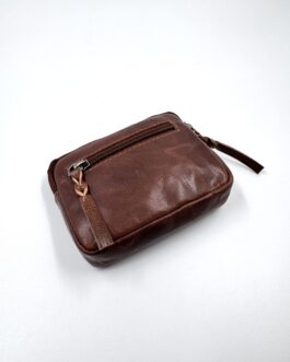 Ключодържател от естествена кожа в кафяво 0081