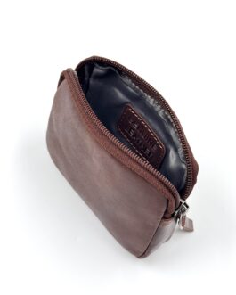 Ключодържател от естествена кожа в кафяво 0081