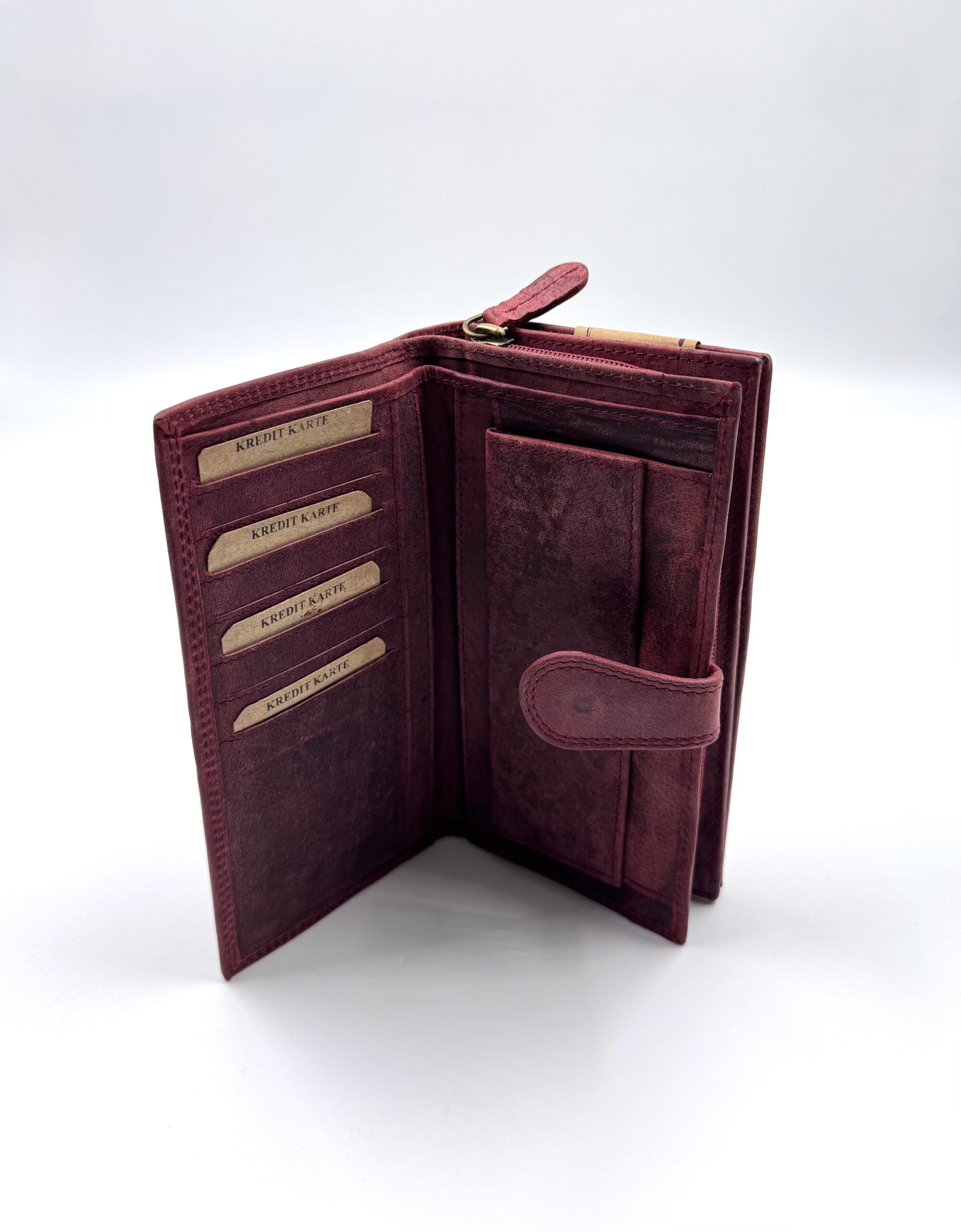 IMG_1483 дамски портфейл естествена кожа в червен цвят